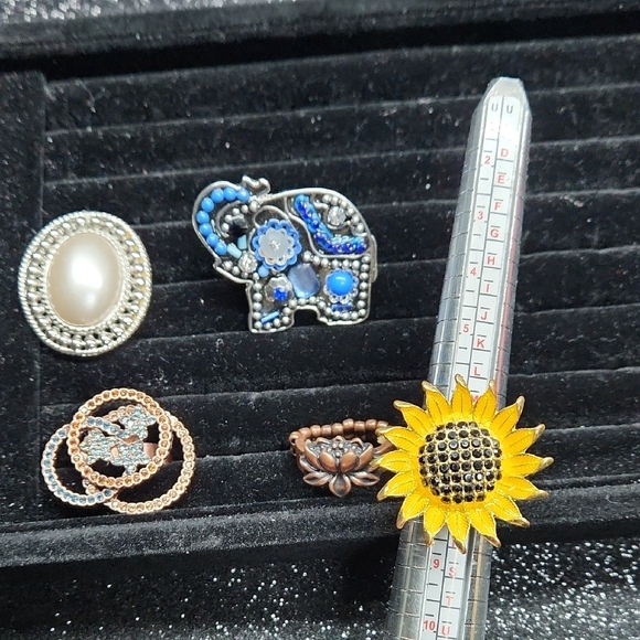 Mixed Color Ring Lot Of 5 - Picture 4 of 7